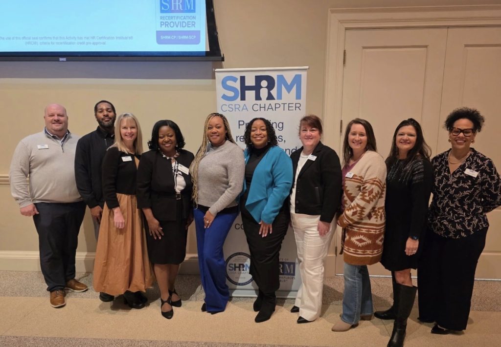 Theresa Green Davis with CSRA SHRM chapter members