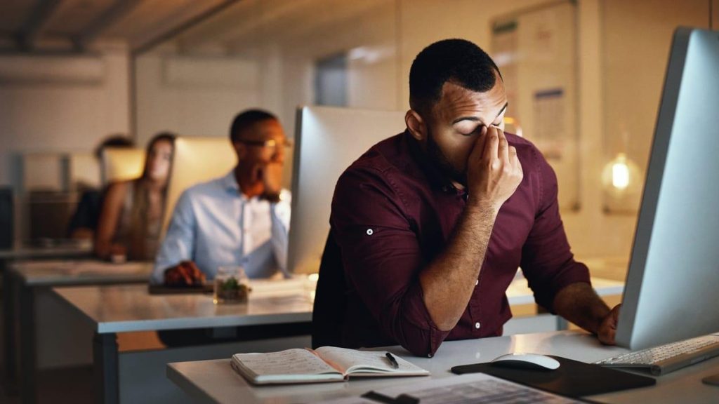 Toxic workplace environment concept